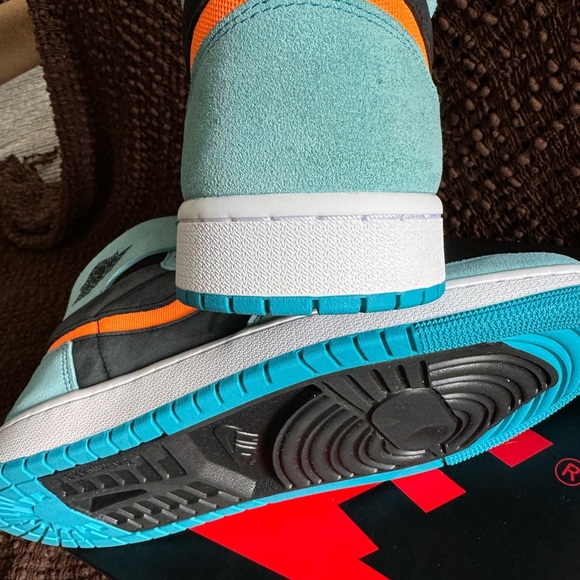Nike Air Jordan 1 Zoom CMFT 2 | Bleached Aqua Citrus | DV1307-408 | Size 9 Men - Picture 10 of 16